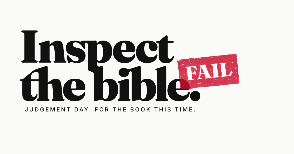 Inspect the bible.